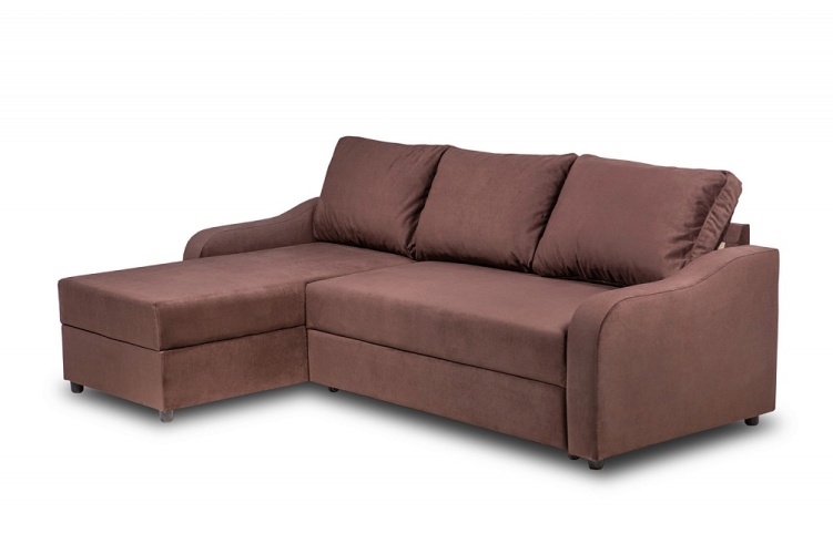 Лагос коричневый, угловой диван