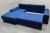 Каро синий Premier 22, угловой диван