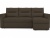 Плаза Flax Темно-Коричневый Рогожка, угловой диван