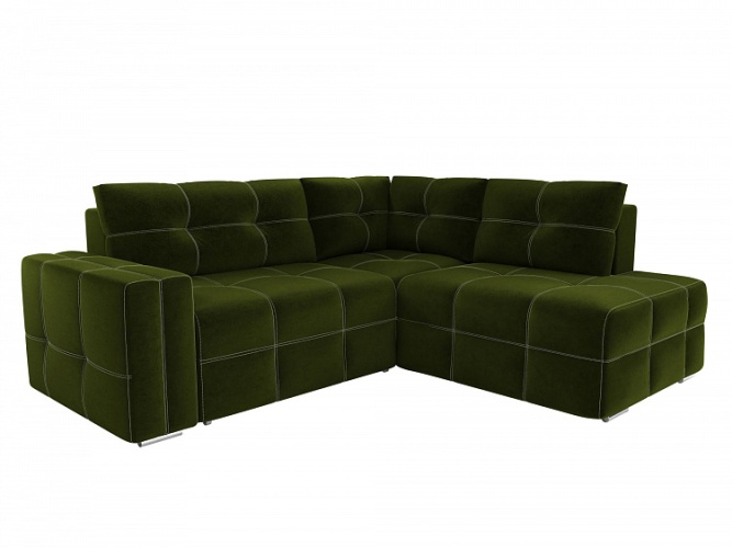 Леос зеленый, угловой диван