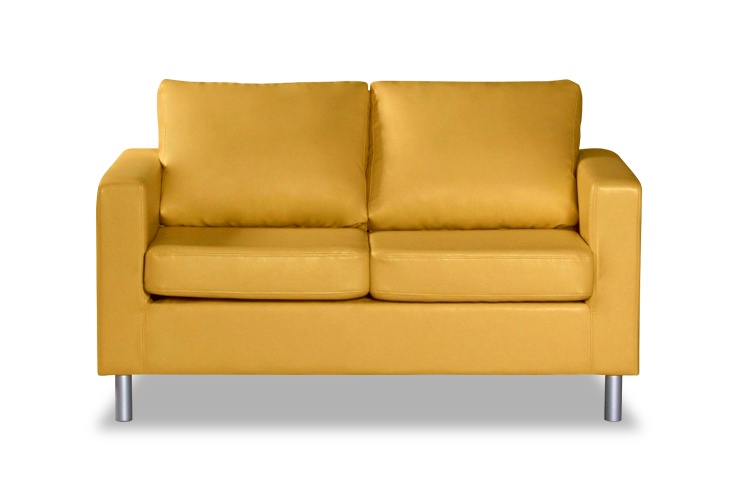 Ватсон 2-х местный Желтый Экокожа, офисный диван