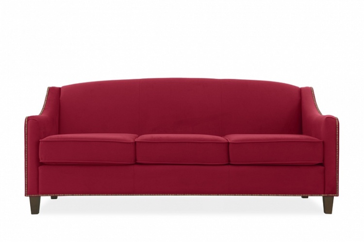 Рокфорд нераскладной Красный Велюр, диван софа